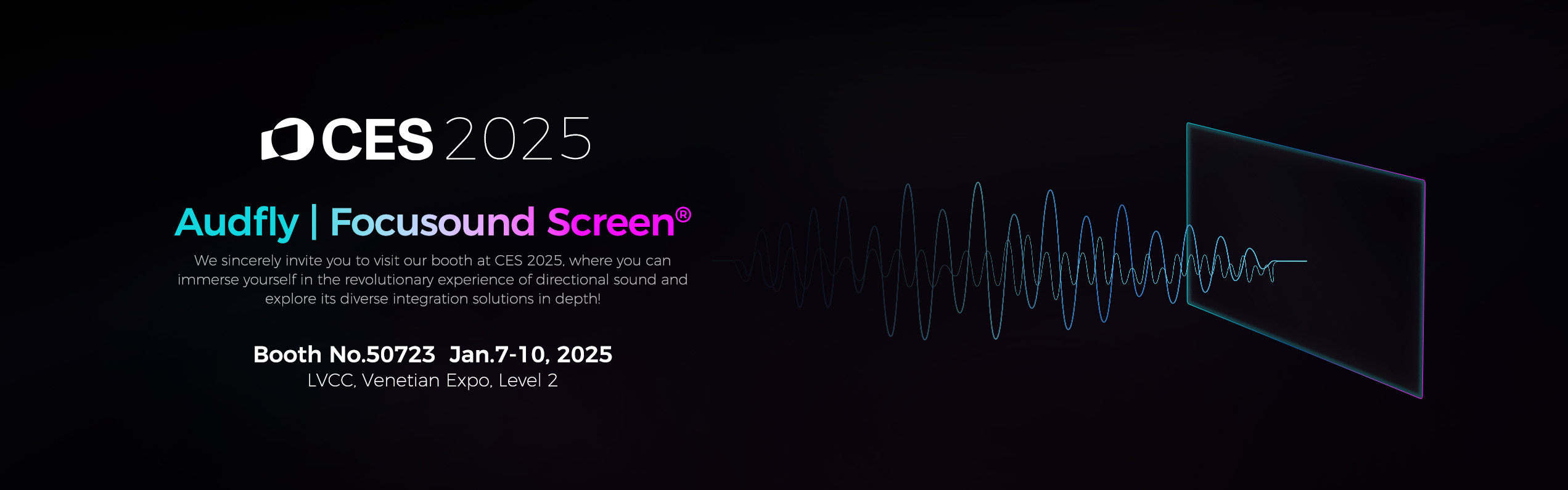 Audfly invites you to CES 2025 to explore our diverse integrated solutions for directional sound<br>